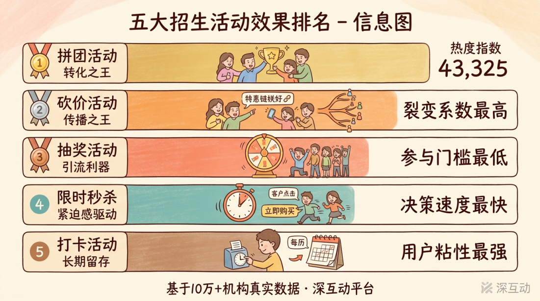 五大招生活动效果排名