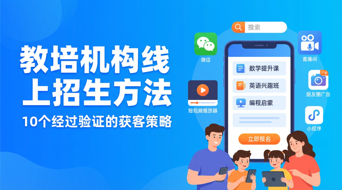 2026年教培机构线上招生方法大全：10个经过验证的获客策略