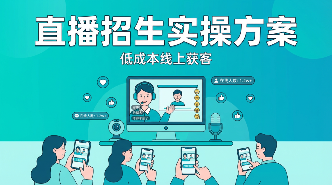 教培机构如何做线上直播招生？低成本获客实操方案